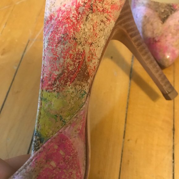 Johnston & Murphy Cork/leather Heels Size 7 - Picture 4 of 10